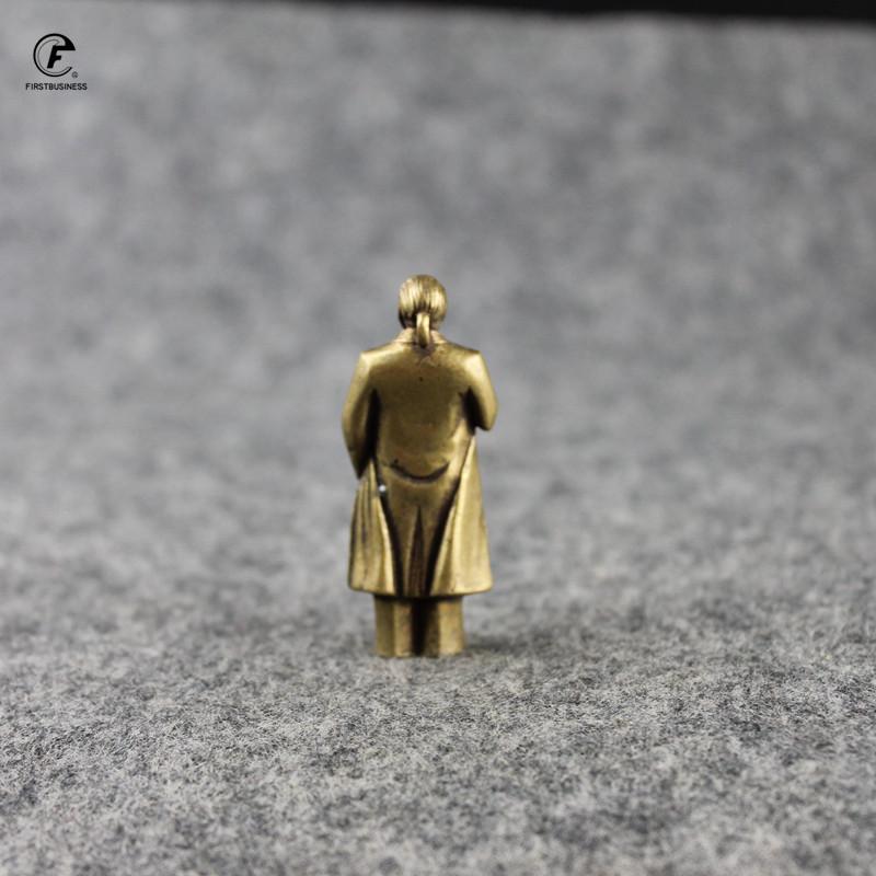 Pure Copper Retro Crafts Chairman deng xiaoping Figurine Living Room Decor Car Ornaments Home Furnishings Decoration key chain