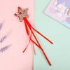 Fairy Star Magic Wand Cat Teaser with Feather for Kids
