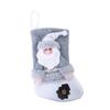 Small Christmas Stockings Socks Plush Elk Snowman Xmas Tree Ornaments Xmas Decoration for Home New Year Navidad Candy Gift Bags