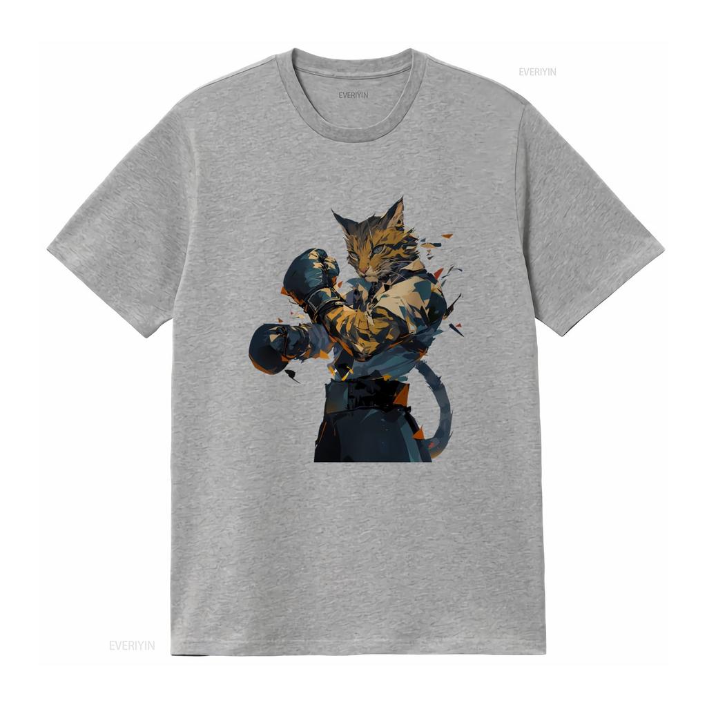 Bengal Cat Boxer T Shirt Wearing Boxing Gloves Unique Lover Apparel Fun Animal Design Stylish and Eye Catching for Lovers