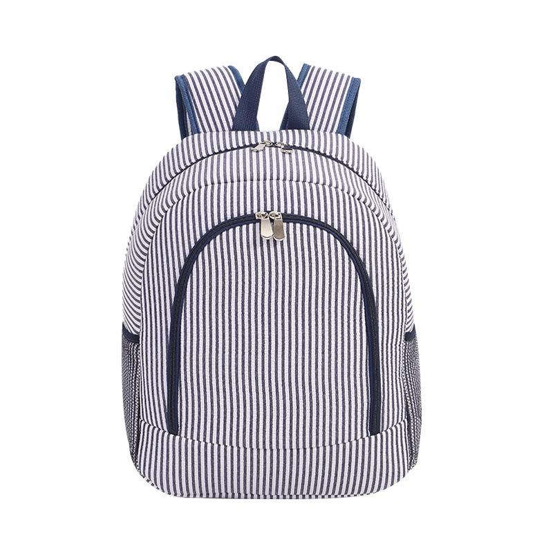 

New bubble foam striped backpack large capacity student book storage outdoor travel personalized backpack
