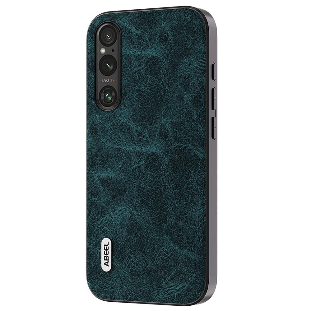 

Защита задней панели ABEEL для Sony Xperia 1 IV 5G из ПУ кожи+ПК+ТПУ, с текстурой личи, устойчивый к царапинам чехол для телефона Blue