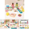 Childrens Pretend Play Food Set With Wooden Milk Ice Cream Toys For Parentchild Interaction