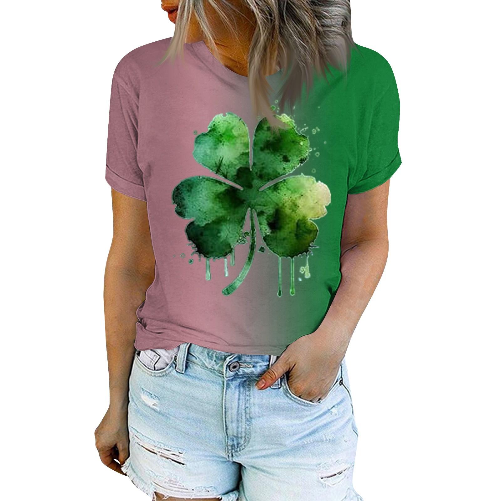 

Жіноча модна повсякденна футболка з круглим вирізом і короткими рукавами XXL