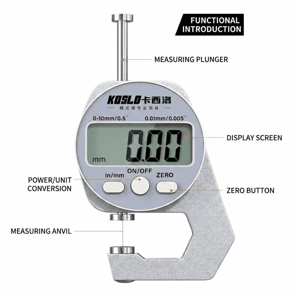 High Precision Thickness Meter Accuracy Electronic Caliper Thin Metal Measurement