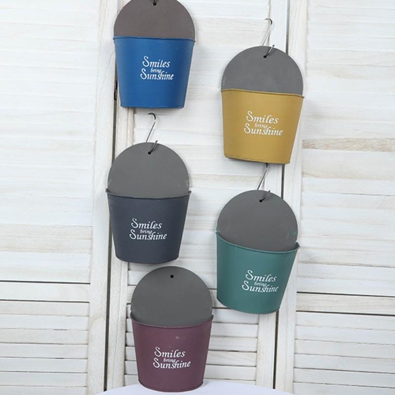 Vaso da Fiori da Parete Cesti per Piante da Appendere Cesto Semicircolare Balcone Giardino