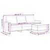 Vidaxl 3-Seater Sofa with Footstool, Grey, 180 Cm, Faux Leather