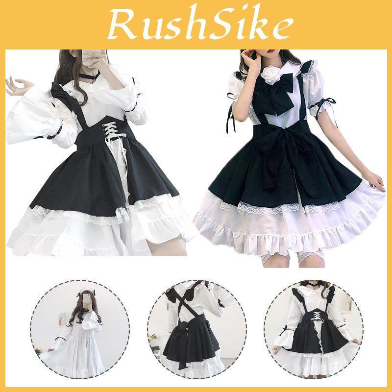 Beautiful Gothic Lolita Dress With Apron And Headdress Perfect For Cosplay Events
