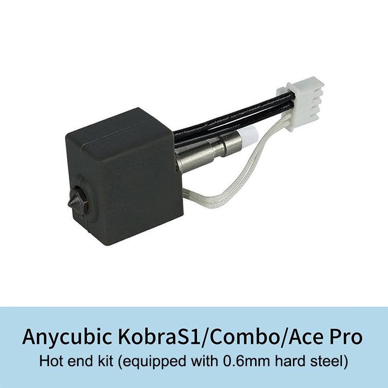 For Anycubic Kobra S1 Hotend Kit Brass Hardened Steel Nozzle 0.4 0.8 1.0Mm Quick Swap Nozzle For Anycubic Kobra S1 Combo/Ace Pro