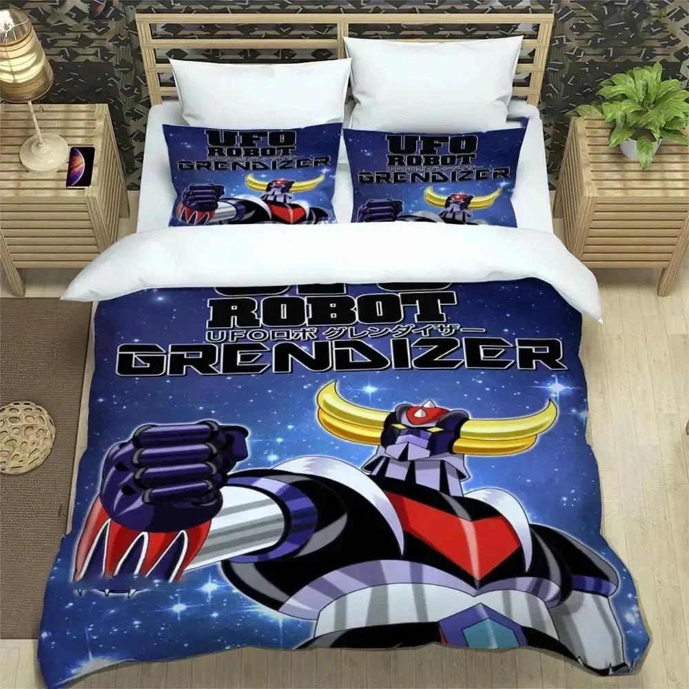 3D-tryck Ufo Robo Grendizer Goldorak Bekvämt Påslakan Örngott Sängklädesset Barn Sovrumsdekoration Hemtextil