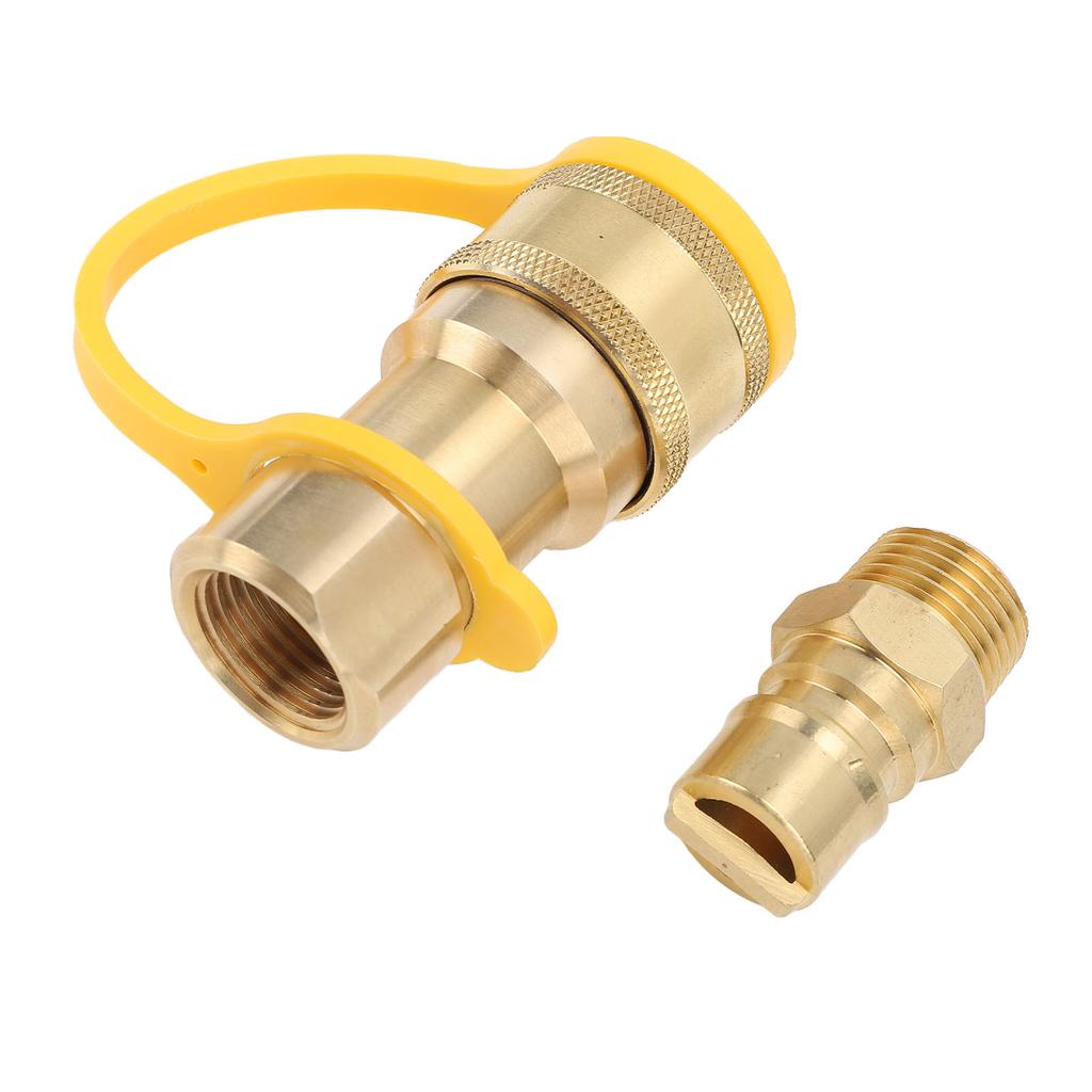 3pcs Gas Quick Connect Fittings Brass 1/2in Gas Quick Connect Adapter Kit for Rv Trailer Van