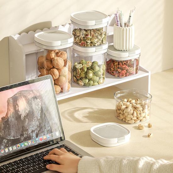 800/1300/1800ML Kitchen Sealed Storage Box Magnet Connection Transparent Airtight Lock Leakproof Dustproof Moisture-proof Food Container