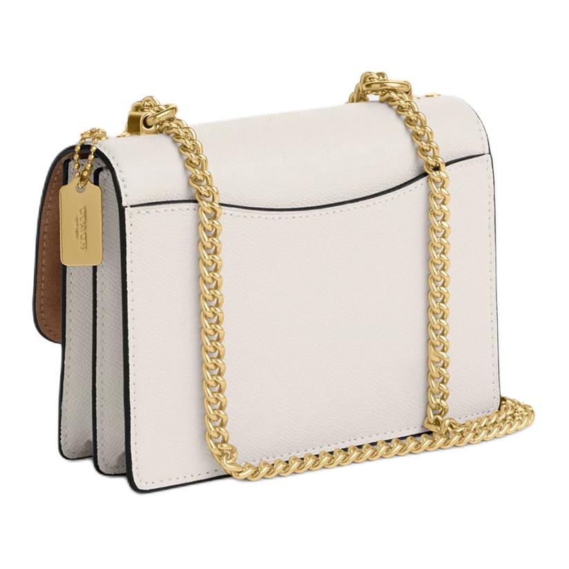 COACH Klare Cross Grain Leather Shoulder Bag, Crossbody Bag Small Women's Chalk White C9949-IMCHK