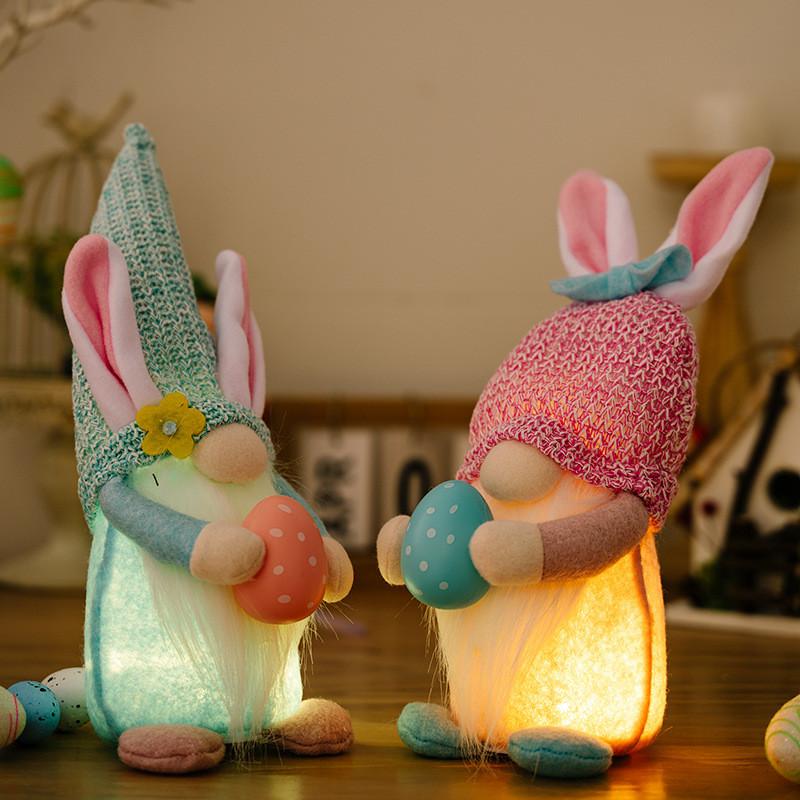 Easter Enchanting Decor With Adorable Light Up Doll And Colorful Egg Accents Home For