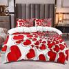 Set di biancheria da letto Love Heart, copripiumino semplice a quadri, 200x200, federa per cuscino, singolo, doppio, queen, king, nordico, coppia, copriletto, biancheria da letto