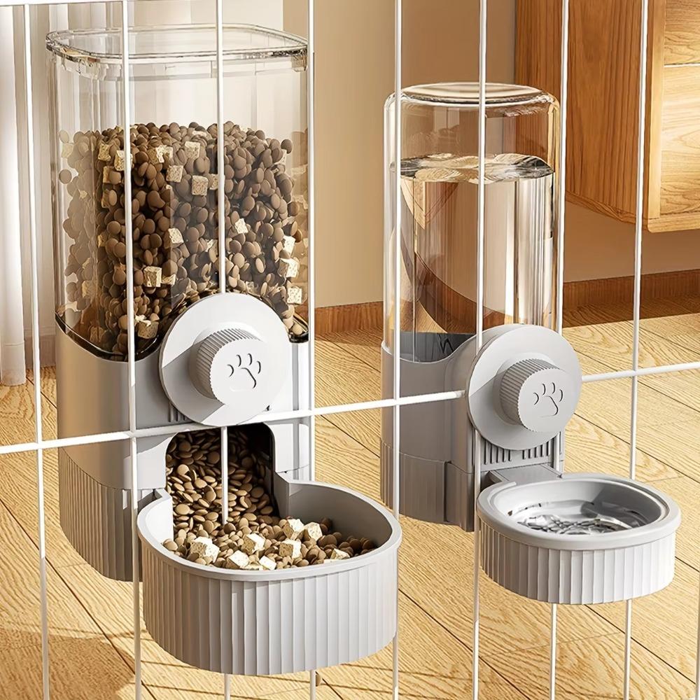 Transparent Cage Feeder Large Capacity Cat Water Bottle  for Pet Cage
