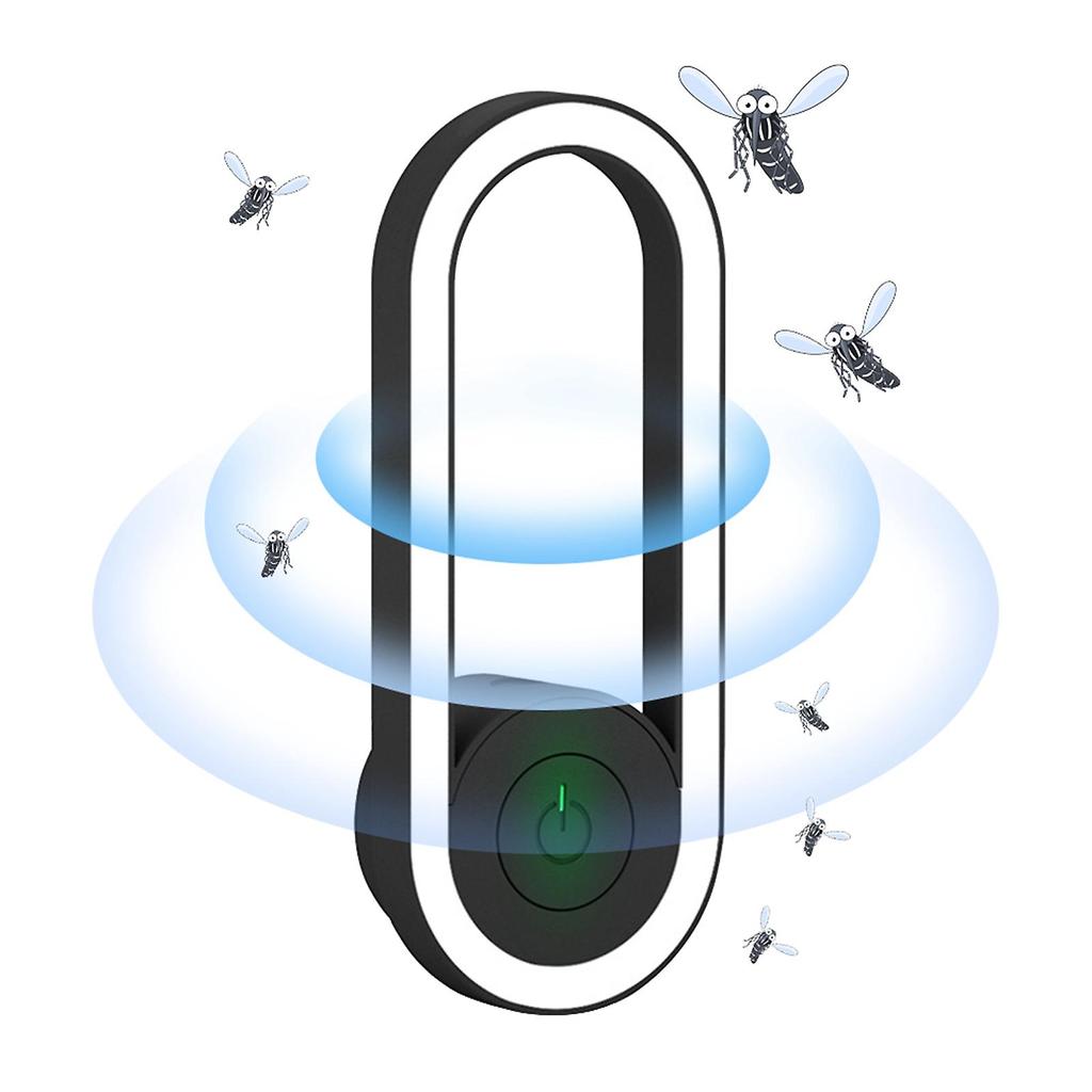 Elektrisk myggdreperlampe med ultralyd insektskremmer og LED nattlys - Hjem veggplugg