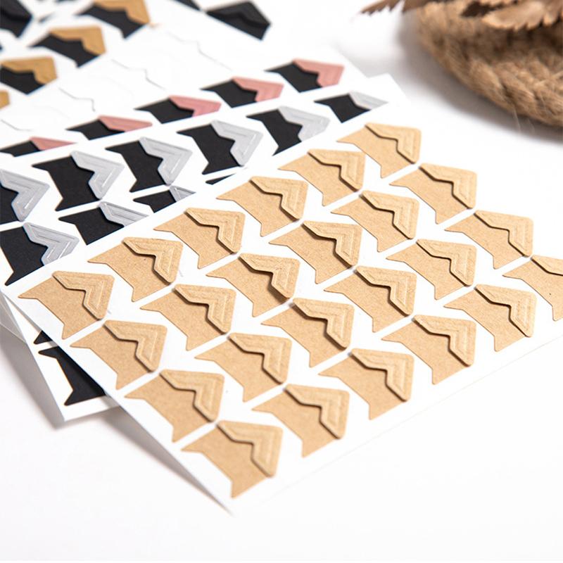 DIY Vintage Corner Photo Albums Corner Stickers Kraft Paper Album Frame Decor Scrapbooking Decoration