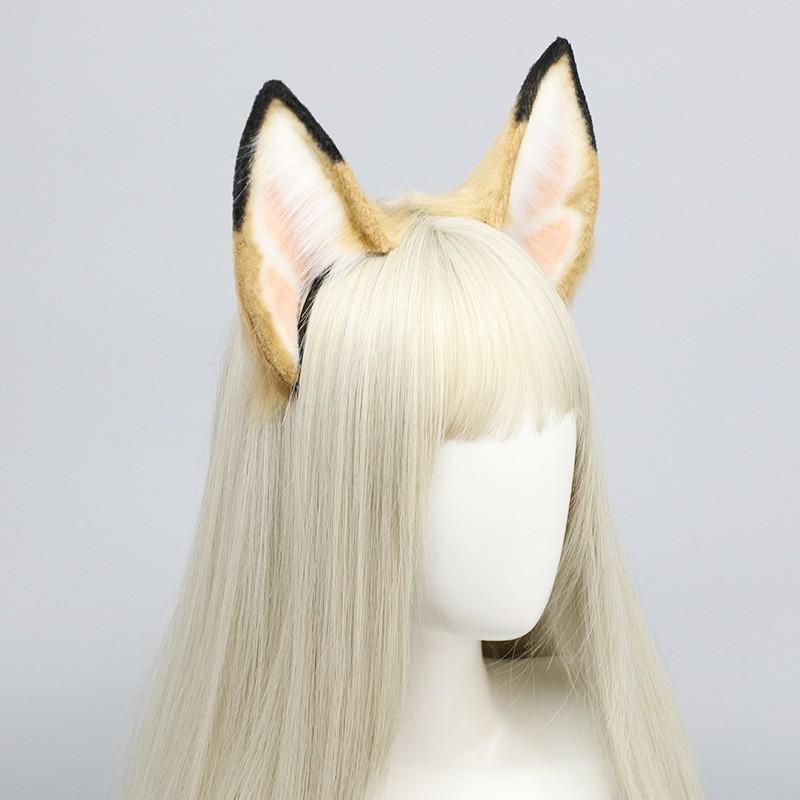 Cute Citrus Dog Ear Headband Lolita Style Plush Animal Ears Hair Accessory Handmade Sweet Kawaii Hairband Women Men