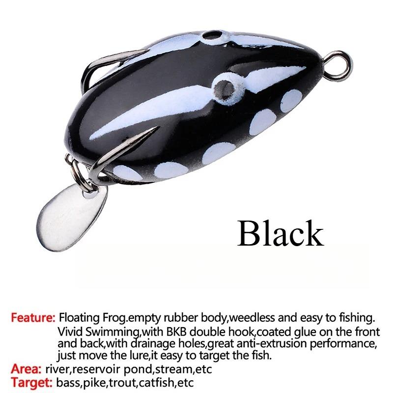 Umpan Katak 4cm/5.6g Soft Frog Fishing Lure Mini Soft Lure Double Hooks Top Water Ray Frog Artificial Bait