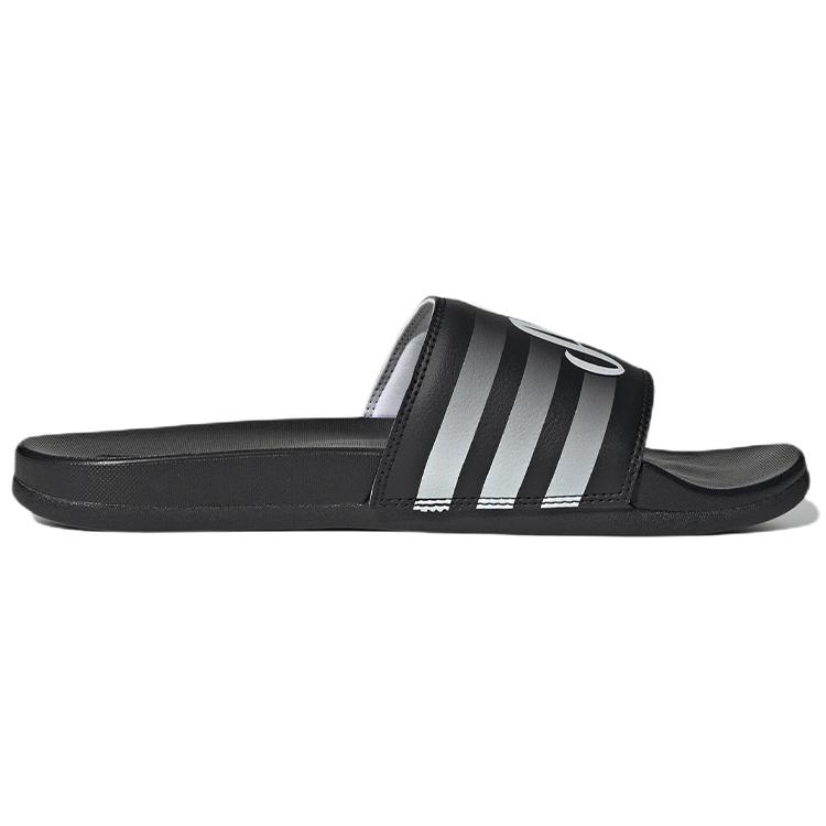 New Adidas Adilette Comfort Sandals Core Black Cloud White Black