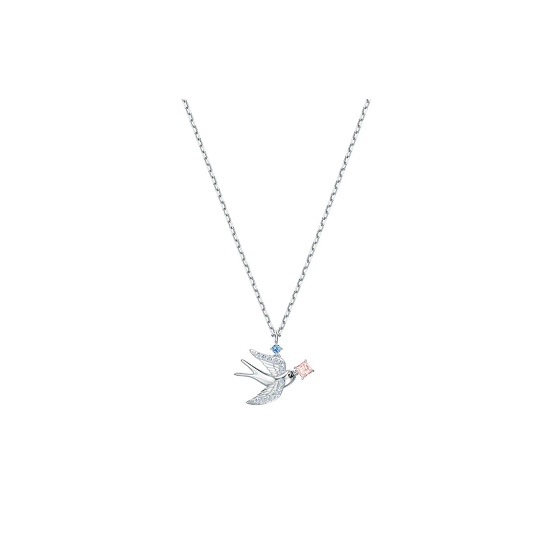 

Swarovski Exquisite Swallow Shaped Necklace Women necklace Plated-White-Gold 5526488 Box+Shopping Bag