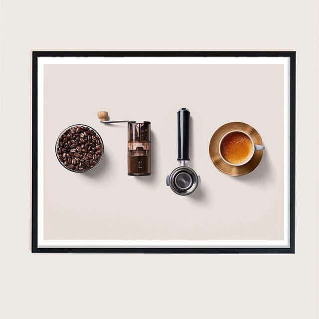 Coffee Poster Coffee Filter Coffee Beans Espresso Cappuccino Canvas Painting Prints Wall Art Pictures Modern Kitchen Shop Decor
