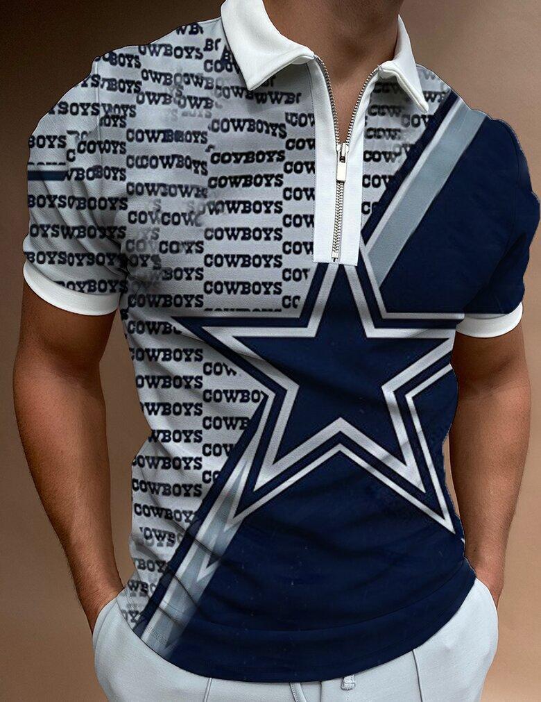 Modern short-sleeve zip-up polo shirt, stylish casual top for men.