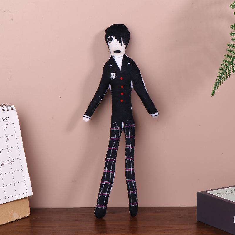 Game Persona Cosplay Doll Amamiya Ren Ryuji Sakamoto Akechi Goro Cosplay Plush Cotton Doll Twistable Shape Stuffed Doll Toy Gift