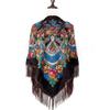 Luxury Floral Print Russian Scarf Women Retro Fringed Square Bandana Scarves Ukrainian Shawl Babushka Handkerchief Head Wraps