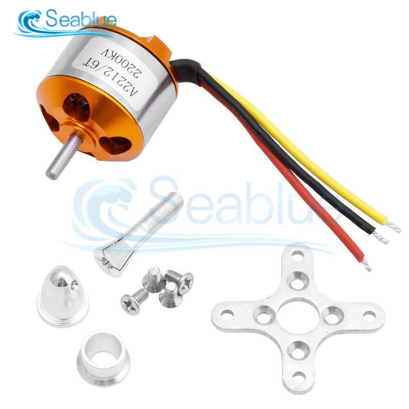 

1Pcs A2212 Brushless Motor 930KV 1000KV 1400KV 2200KV 2700KV For RC Aircraft Plane Multi-copter Brushless Outrunner Motor 2700KV