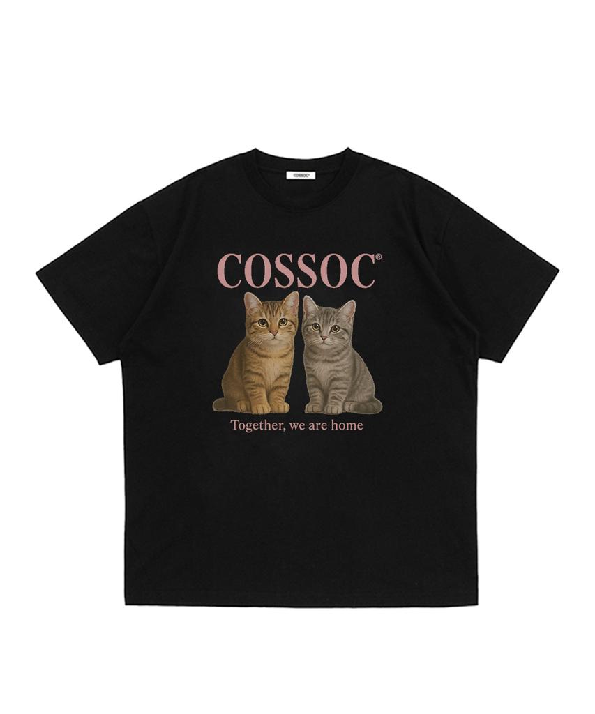 Koso Cat Together Short Sleeve T-Shirt (White)