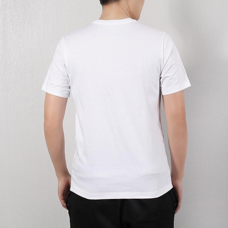 Nike Color Block Letter Logo Print Crew Neck Short Sleeve T-Shirt And Solid Loose Straight Leg Shorts Casual Sports Set Men Sets AR5005-101+DV9329-010