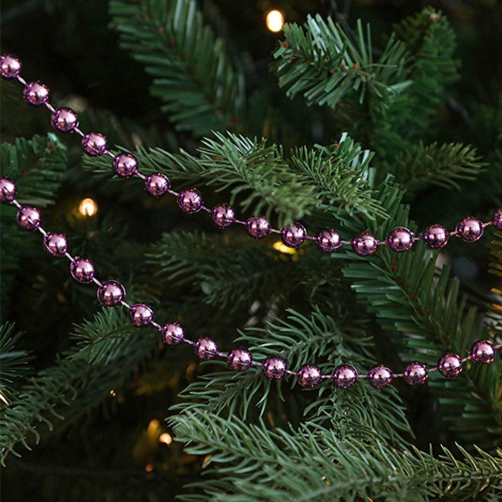 Creative Colored Bead Chain DIY 5/10M Christmas Decoration Bead String Craft Decorative Christmas Tree Pearl String