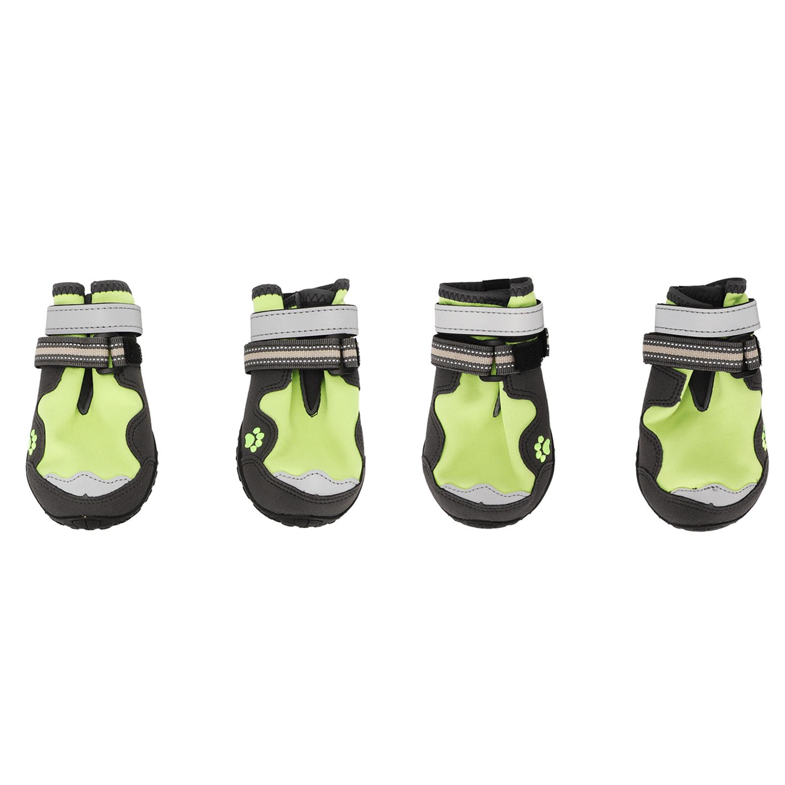 

4Pcs Dog Booties Adjustable Slip Resistant Breathable Dog Boot with Reflective Strips for Hiking 4