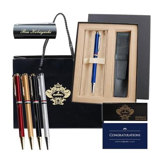 Orobianco Orobianco Las Cliveria Tripro Composite Pen & Leather Pen Case Gift Set THE WOW [Compatible with name engraving/wrapping/message card