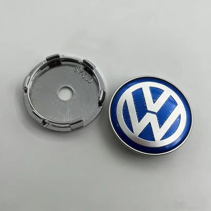 VW Car Wheel Center Cap Hub Cover 4Pcs 55mm 60mm 56mm 65mm 70mm For Volkswagen Rline R Golf Passat Polo Arteon Jetta