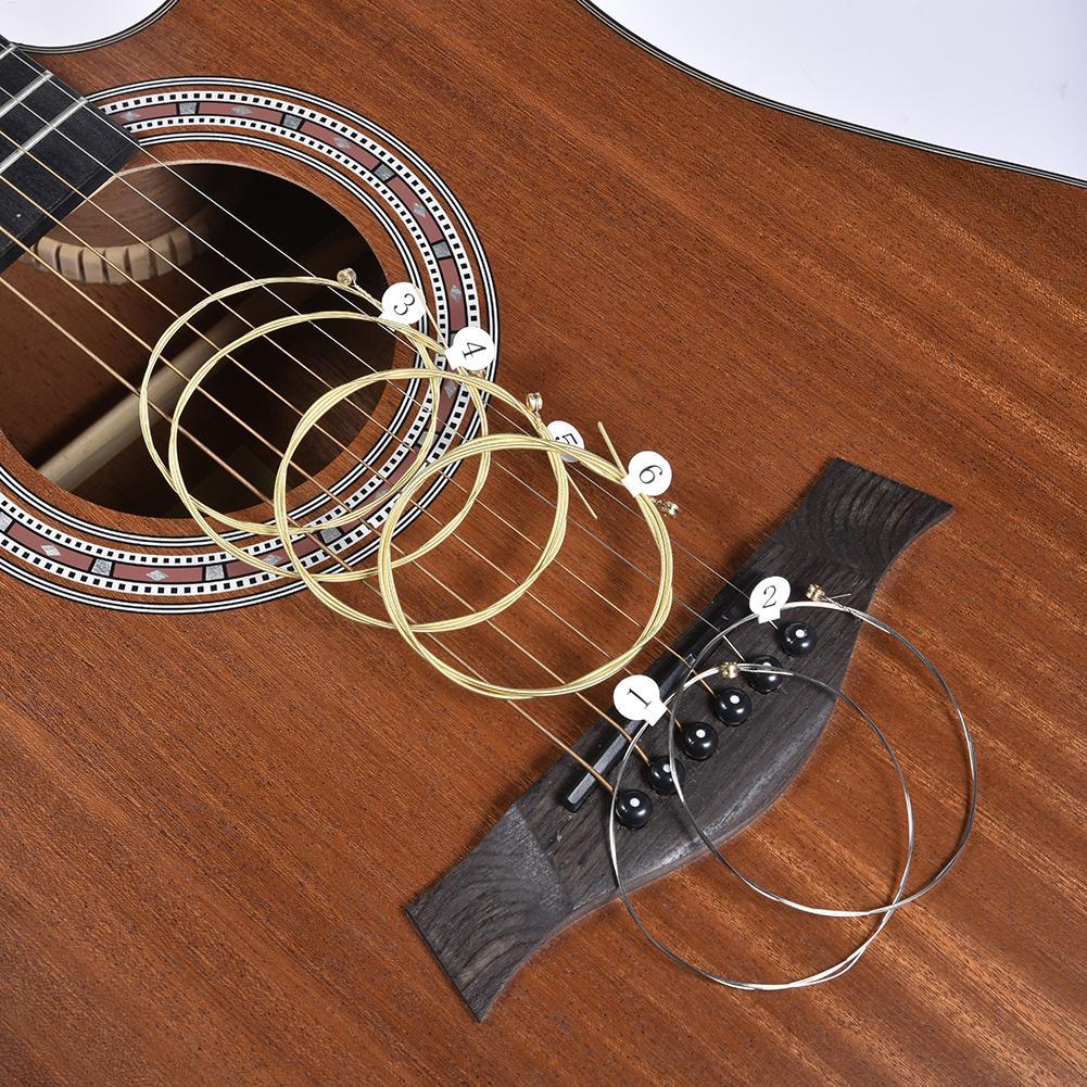 Universal Acoustic Guitar String Brass Hexagonal Steel Core Strings For Musical Instruments wood Guitars Strings Guitar Part
