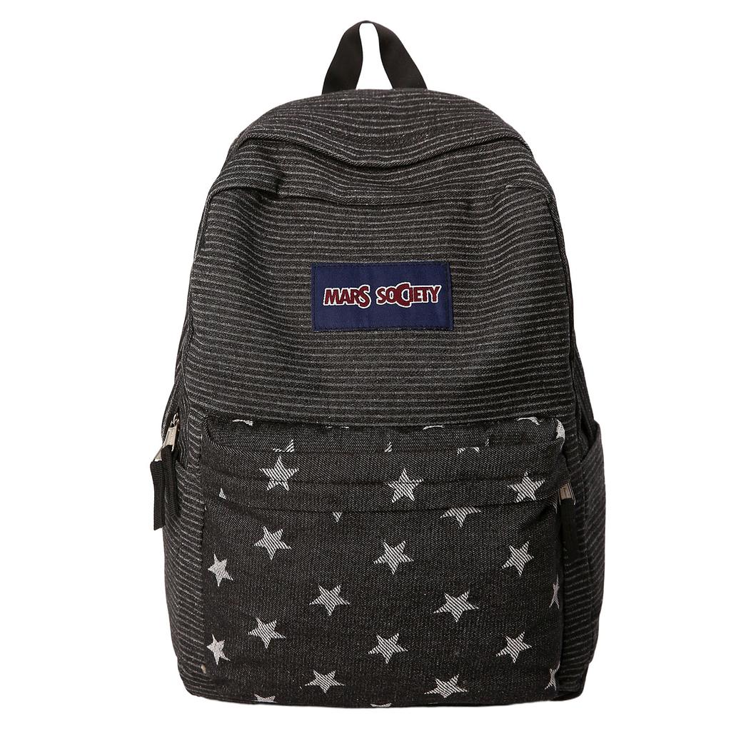 Schooltas denim rugzak herfst en winter nieuwe vijfster schattige casual rugzak grote capaciteit middelbare scholier universiteitstas