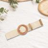 Aesthetic Buckle Belt for Women Crochet Wide Belt Simple Bohemian Waistband for Dresses Eye Catching Waist Accessories