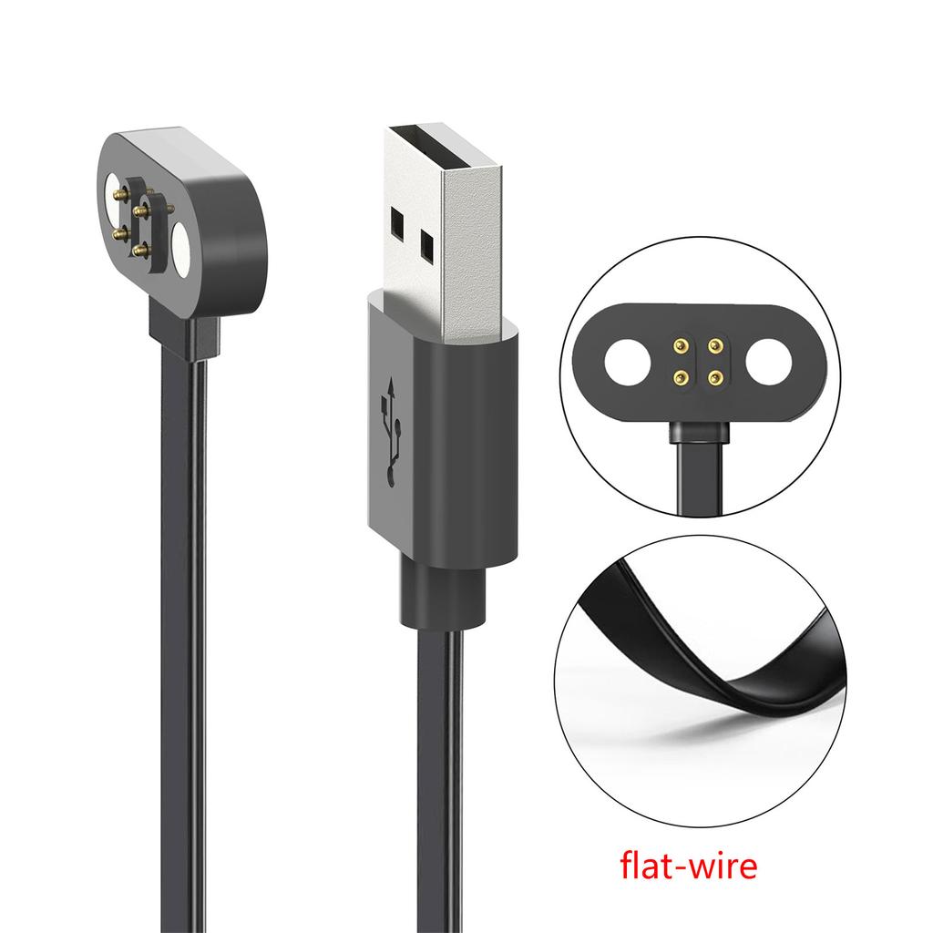 USB 4 Pin Magnetic Suction USB Charging Cable Fast Charge Cord For Mojawa Run Plus Earphone