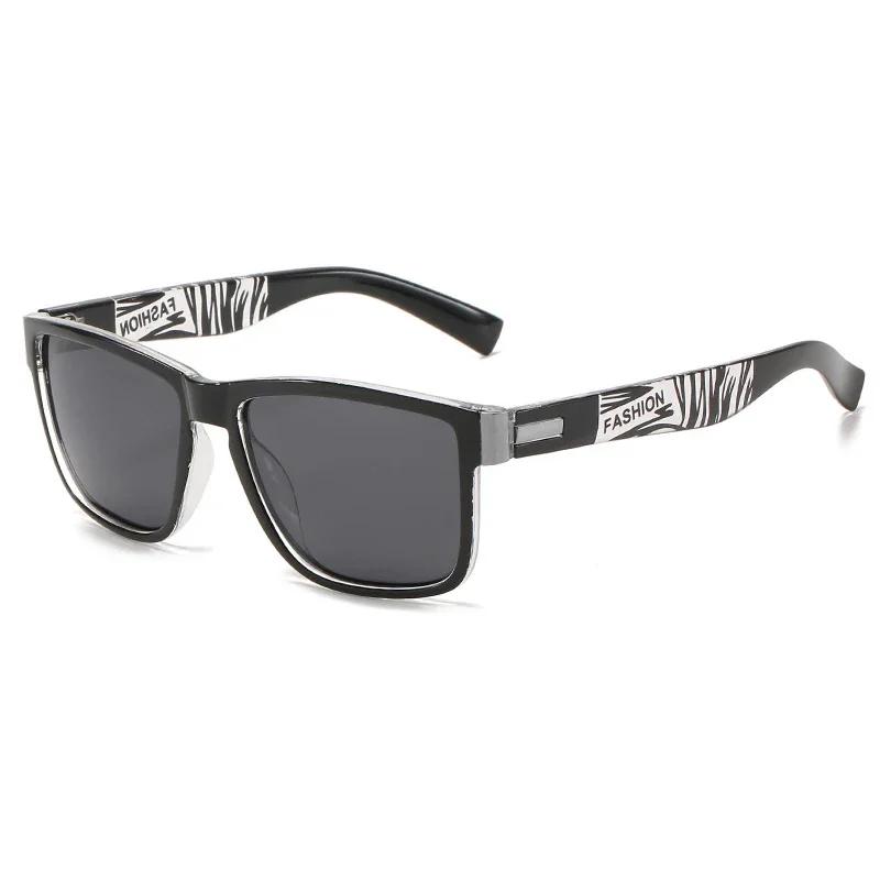 Fashion Polarized Sunglasses Men Women Driving Square Vintage Luxury Brand Design UV400 Mirror Sun Glasses With Metal Hinge