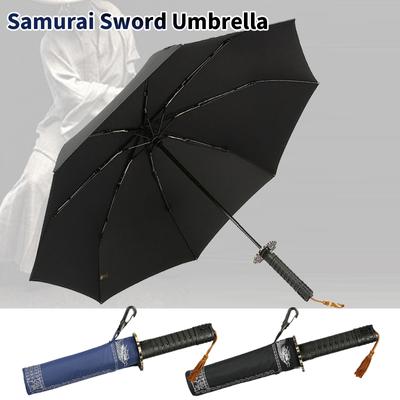 Japanese Style Samurai Katana Master Sword Umbrella Men Women Automatic 3 Fold Windproof Large Travel Sunscreen Parasol