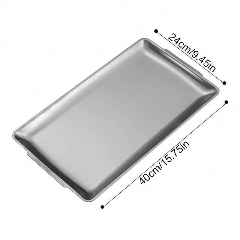 1PC Rectangular Dining Table Decoration Storage Tray New Stainless Steel Material Tray Outdoor Multiple Sizes Available