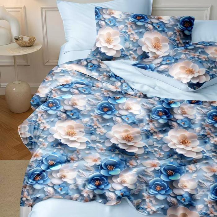 3D pattern beautiful new summer ice feeling summer cool quilt air conditioning quilt naked eye 3D digital relief cool silk quilt 1pcs