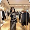 Korean Style Winter Knit Skirt Set: High Neck Fluffy Sweater, Cable Knit Vest, and Skirt Trio