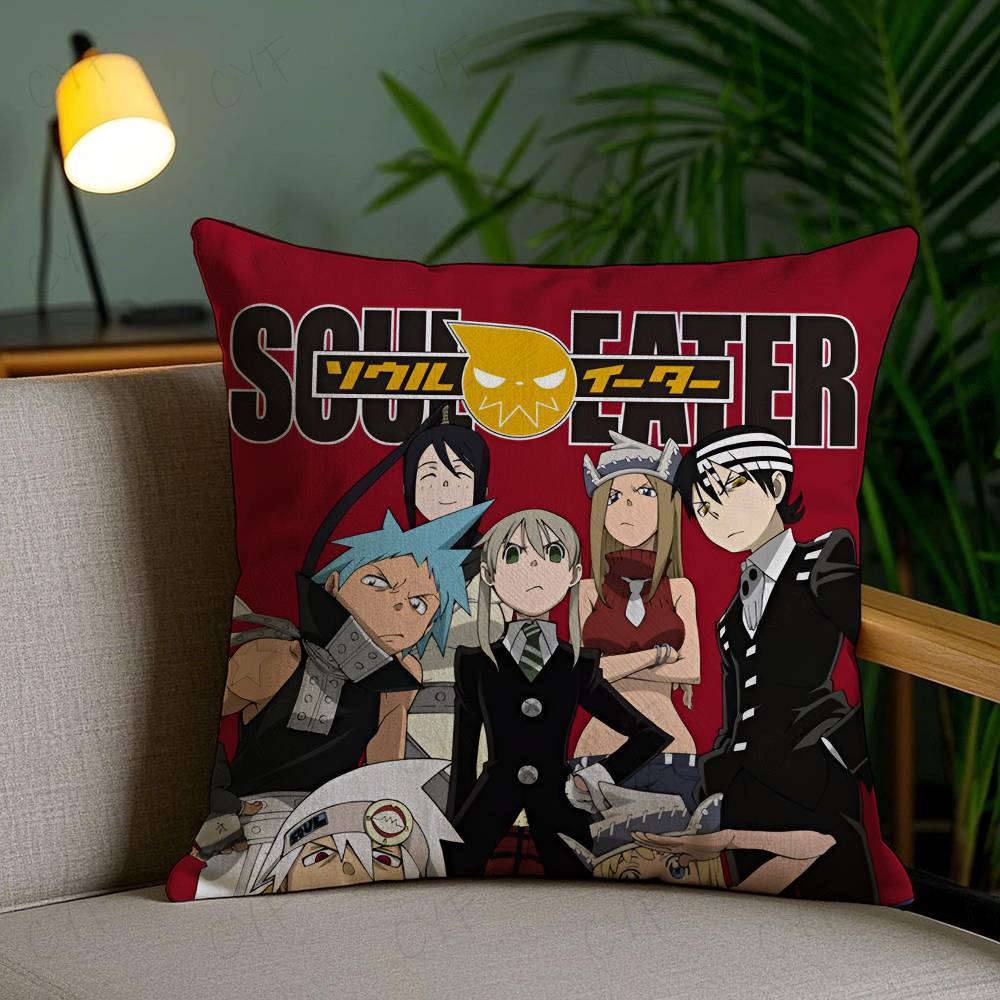 

Горячее Аниме S-Soul EaterS Наволочка с Пользовательской Печатью, Подушка из Матового Флиса, Прикосновение к Детской Коже, Экологичная Сублимационная Подушка 16x16Inch