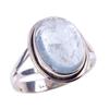 Natural Aquamarine Gemstone Handmade 925 Solid Sterling Silver Ring Size 9 R8H90