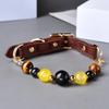 Handmade Natural Crystal Stone Pet Collar Necklace Dogs Cats Accessory With Beaded Design