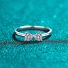 Bague de demoiselle d'honneur exquise pour femme en or blanc 18 carats et argent sterling 925 avec moissanite couleur D 0,8 ct, alliances de mariage de haute qualité